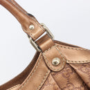 GUCCI GG Canvas Guccissima Tote Bag Leather Bronze Gold 211944 Auth 202927V-15