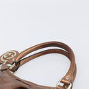 GUCCI GG Canvas Guccissima Tote Bag Leather Bronze Gold 211944 Auth 202927V-8