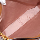 Miu Miu Hand Bag Leather 2way Brown Gold Auth 202932V-11