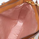 Miu Miu Hand Bag Leather 2way Brown Gold Auth 202932V-21