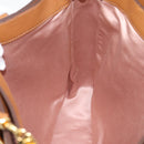 Miu Miu Hand Bag Leather 2way Brown Gold Auth 202932V-22