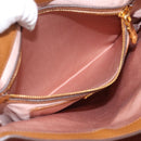 Miu Miu Hand Bag Leather 2way Brown Gold Auth 202932V-25