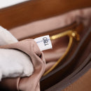 Miu Miu Hand Bag Leather 2way Brown Gold Auth 202932V-12