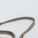 PRADA Hand Bag Vittero Dino Leather 2way Gray Gold Auth 202933V-15