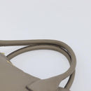 PRADA Hand Bag Vittero Dino Leather 2way Gray Gold Auth 202933V-14