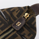 FENDI Zucca Canvas Hand Bag 2way Brown Gold Auth 202934-10