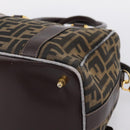 FENDI Zucca Canvas Hand Bag 2way Brown Gold Auth 202934-15
