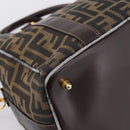 FENDI Zucca Canvas Hand Bag 2way Brown Gold Auth 202934-16