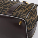 FENDI Zucca Canvas Hand Bag 2way Brown Gold Auth 202934-17