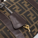 FENDI Zucca Canvas Hand Bag 2way Brown Gold Auth 202934-19
