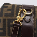 FENDI Zucca Canvas Hand Bag 2way Brown Gold Auth 202934-20