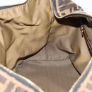 FENDI Zucca Canvas Hand Bag 2way Brown Gold Auth 202934-23