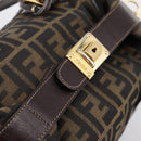 FENDI Zucca Canvas Hand Bag 2way Brown Gold Auth 202934-6