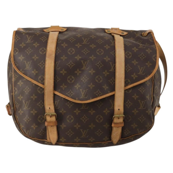 LOUIS VUITTON Monogram Saumur 43 Shoulder Bag M42252 LV Auth 202937