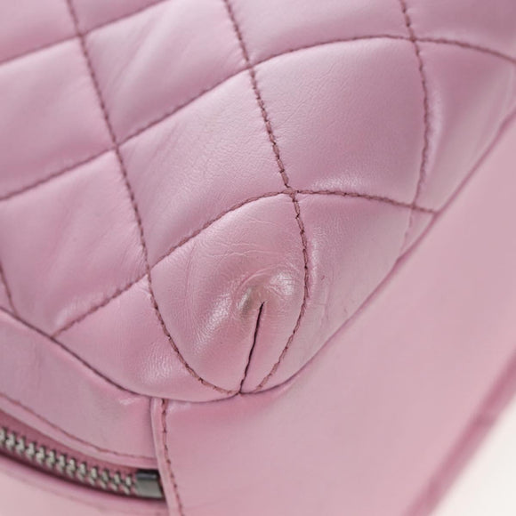 CHANEL Trendy CC Matelasse Chain Bag Lamb Skin 2way Pink CC Auth 202938SAM