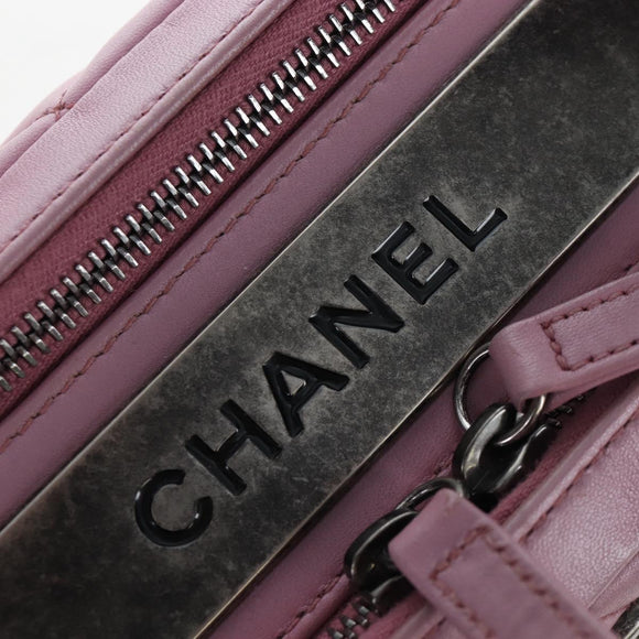 CHANEL Trendy CC Matelasse Chain Bag Lamb Skin 2way Pink CC Auth 202938SAM