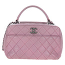 CHANEL Trendy CC Matelasse Chain Bag Lamb Skin 2way Pink CC Auth 202938SAM-13
