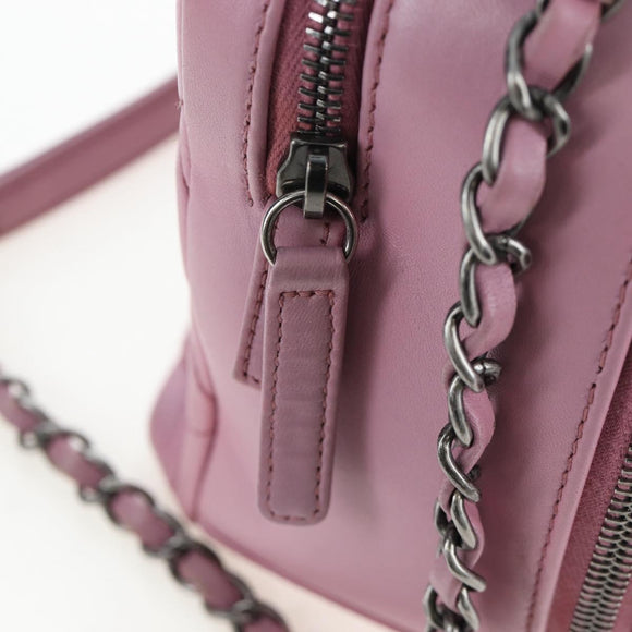 CHANEL Trendy CC Matelasse Chain Bag Lamb Skin 2way Pink CC Auth 202938SAM