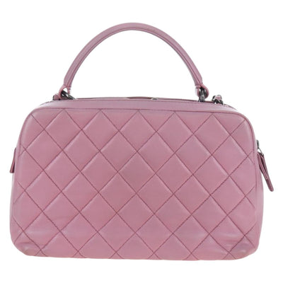 CHANEL Trendy CC Matelasse Chain Bag Lamb Skin 2way Pink CC Auth 202938SAM - 0