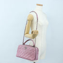 CHANEL Trendy CC Matelasse Chain Bag Lamb Skin 2way Pink CC Auth 202938SAM-32