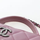 CHANEL Trendy CC Matelasse Chain Bag Lamb Skin 2way Pink CC Auth 202938SAM-14