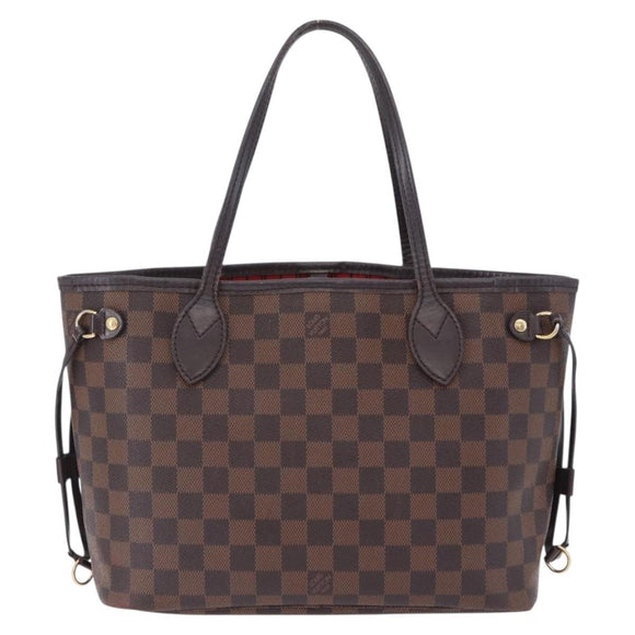 LOUIS VUITTON Damier Ebene Neverfull PM Tote Bag N51109 LV Auth 202940A