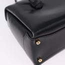 GUCCI Hand Bag Leather Outlet Black Gold 000 1448 0539 Auth 202950V-12