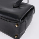 GUCCI Hand Bag Leather Outlet Black Gold 000 1448 0539 Auth 202950V-13