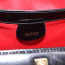 GUCCI Hand Bag Leather Outlet Black Gold 000 1448 0539 Auth 202950V-15
