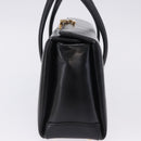 GUCCI Hand Bag Leather Outlet Black Gold 000 1448 0539 Auth 202950V-4