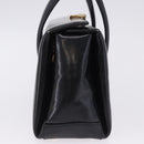 GUCCI Hand Bag Leather Outlet Black Gold 000 1448 0539 Auth 202950V-5