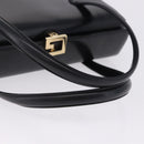 GUCCI Hand Bag Leather Outlet Black Gold 000 1448 0539 Auth 202950V-7