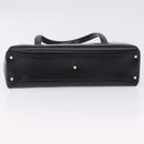 GUCCI Hand Bag Leather Outlet Black Gold 000 1448 0539 Auth 202950V-9