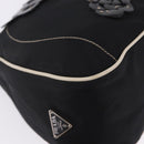 PRADA Shoulder Bag Nylon Black Silver Auth 202952V-15