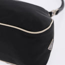 PRADA Shoulder Bag Nylon Black Silver Auth 202952V-18