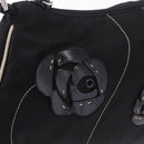 PRADA Shoulder Bag Nylon Black Silver Auth 202952V-20