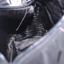 PRADA Shoulder Bag Nylon Black Silver Auth 202952V-24