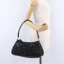 PRADA Shoulder Bag Nylon Black Silver Auth 202952V-28