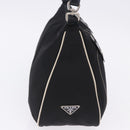 PRADA Shoulder Bag Nylon Black Silver Auth 202952V-5