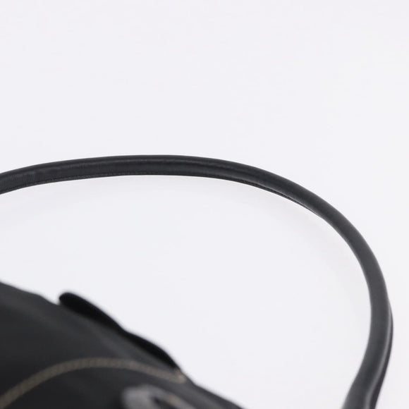 PRADA Shoulder Bag Nylon Black Silver Auth 202952V