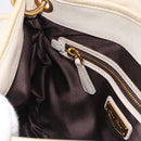 Miu Miu Matelasse Shoulder Bag Leather 2way White Gold Auth 202953V-24