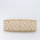 Christian Dior Trotter Canvas Romantic Hand Bag PVC Beige Silver Auth 202956-5