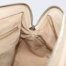 Christian Dior Trotter Canvas Romantic Hand Bag PVC Beige Silver Auth 202956-21