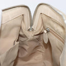 Christian Dior Trotter Canvas Romantic Hand Bag PVC Beige Silver Auth 202956-22