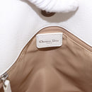 Christian Dior Trotter Canvas Hand Bag White Silver Auth 202957A-18