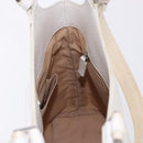 Christian Dior Trotter Canvas Hand Bag White Silver Auth 202957A-20