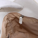 Christian Dior Trotter Canvas Hand Bag White Silver Auth 202957A-21