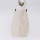 Christian Dior Trotter Canvas Hand Bag White Silver Auth 202957A-5