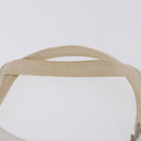 Christian Dior Trotter Canvas Hand Bag White Silver Auth 202957A-9