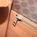 CELINE Macadam Canvas Circle Shoulder Bag PVC Leather Brown Gold Auth 202958-23